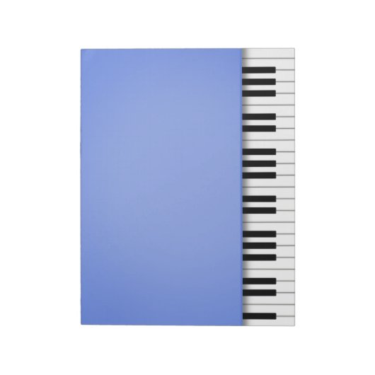 Bloc-note Piano Keyboard Fun Blue 8.5x11 Music (Tourné)