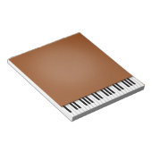 Bloc-note Piano Keyboard Fun Brown 5.5x6 Music (Incliné)