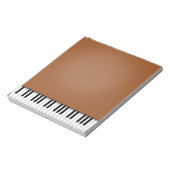Bloc-note Piano Keyboard Fun Brown 5.5x6 Music (Tourné)