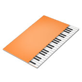 Bloc-note Piano Keyboard Fun Orange 8.5x11 Musique (Incliné)