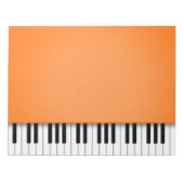 Bloc-note Piano Keyboard Fun Orange 8.5x11 Musique (Devant)