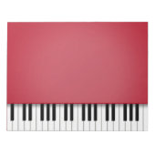 Bloc-note Piano Keyboard Fun Red 8.5x11 Music (Devant)