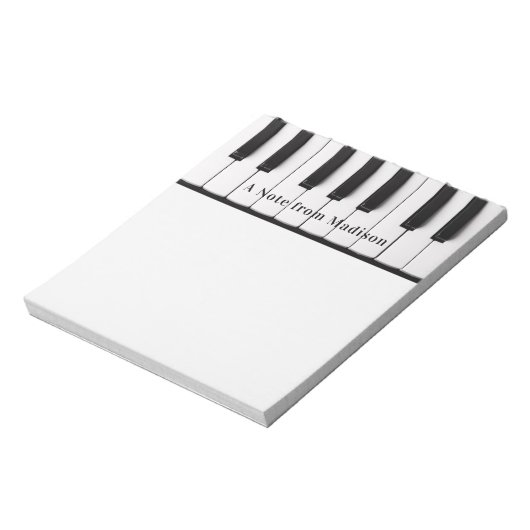 Bloc-note Piano Keys custom text notepad (Tourné)