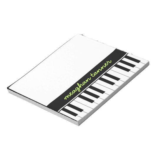 Bloc-note Piano personnalisé (Tourné)