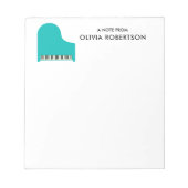Bloc-note Piano Teacher Papier Pad pour l'écriture Notes de  (Devant)