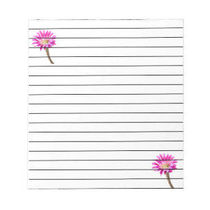 Bloc-note Piazza rose fleur de cactus en fleur