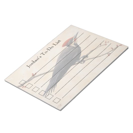 Bloc-note Pic pilé perché sur une branche d'arbre (Incliné)