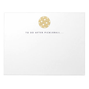 Bloc-note Pickleball à faire après Pickleball Player Bloc-no