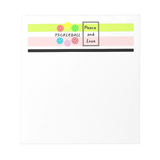 Bloc-note Pickleball Notepad. Pickleball Notepad Drôle. (Devant)