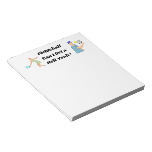 Bloc-note Pickleball Notepad. Pickleball Notepad Drôle. (Incliné)