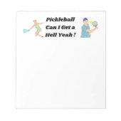 Bloc-note Pickleball Notepad. Pickleball Notepad Drôle. (Devant)