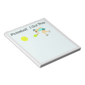 Bloc-note Pickleball Notepad. Pickleball Notepad Drôle. (Incliné)