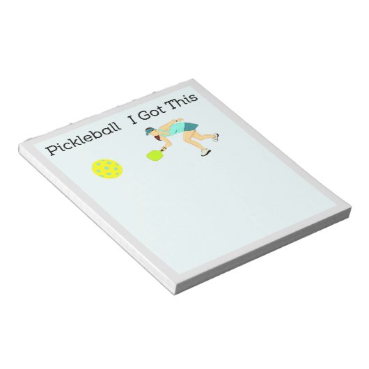 Bloc-note Pickleball Notepad. Pickleball Notepad Drôle. (Incliné)