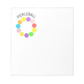 Bloc-note Pickleball Notepad pour les notes, les notes, les  (Devant)