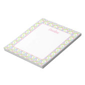 Bloc-note Pickleball Paddles de Jacquard d'aquarelle Preppy (Tourné)