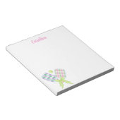 Bloc-note Pickleball Paddles de Jacquard d'aquarelle Preppy (Incliné)