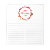 Bloc-note Picnic Illustration CUSTOM Grocery Shopping List (Devant)