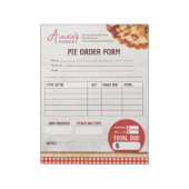 Bloc-note Pie pour boulangerie Formulaire de commande person (Tourné)
