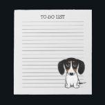 Bloc-note Piebald Dachshund mignon Chien Chien Chien Linné B<br><div class="desc">Notes Amoureux de les chiens. Joli Piebald Dachshund. Le texte peut être personnalisé avec votre nom ou votre slogan. Bloc-notes en papier à doublure mignonne pour le travail, les listes de tâches, l'école et les listes d'épicerie. Fait un cadeau amusant pour un ami pour un membre de la famille qui...</div>