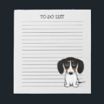 Bloc-note Piebald Dachshund mignon Chien Chien Chien Linné B<br><div class="desc">Notes Amoureux de les chiens. Joli Piebald Dachshund. Le texte peut être personnalisé avec votre nom ou votre slogan. Bloc-notes en papier à doublure mignonne pour le travail, les listes de tâches, l'école et les listes d'épicerie. Fait un cadeau amusant pour un ami pour un membre de la famille qui...</div>