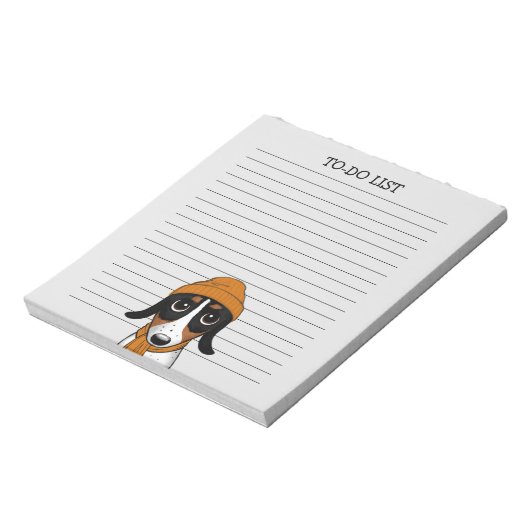 Bloc-note Piebald Dachshund mignon Hipster Chien Linné (Tourné)