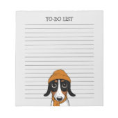 Bloc-note Piebald Dachshund mignon Hipster Chien Linné (Devant)