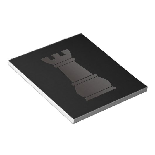 Bloc-note Pièce d'échecs en roche noire (Incliné)