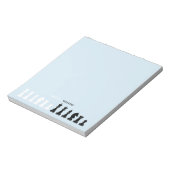 Bloc-note Pièce d'échecs personnalisée Bleu (Tourné)