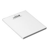 Bloc-note Pièces de jeu d'échecs noir classique Monogramme (Incliné)
