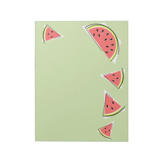 Bloc-note Pièces vertes de pastèque (Tourné)