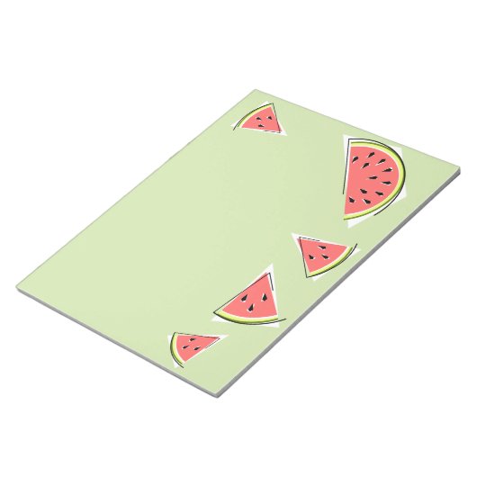 Bloc-note Pièces vertes de pastèque (Incliné)