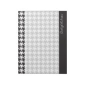 Bloc-note Pied de fond noir et blanc moderne (Tourné)