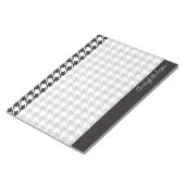 Bloc-note Pied de fond noir et blanc moderne (Incliné)