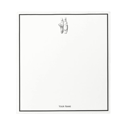 Bloc-note Pieds de Ballerina à la pointe #1 (Devant)