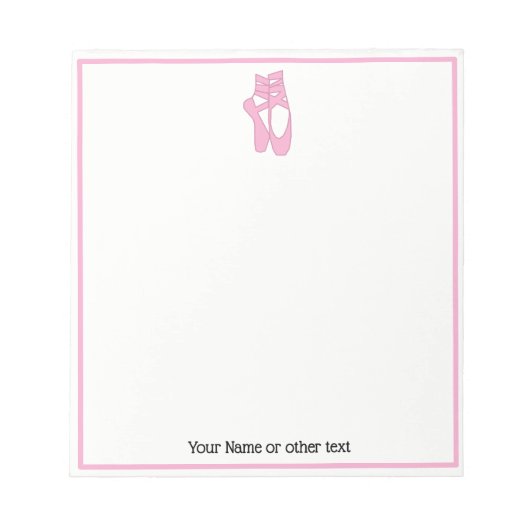 Bloc-note Pieds de Ballerine sur Pointe DIY Couleur #2 Silho (Devant)