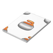 Bloc-note Pierre de curling Emoji (Tourné)