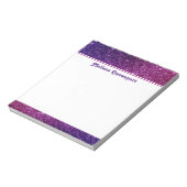 Bloc-note Pierres à Parties scintillant rose et violet (Tourné)