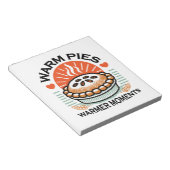 Bloc-note Pies chaudes Moments plus chauds - Conception d'au (Incliné)