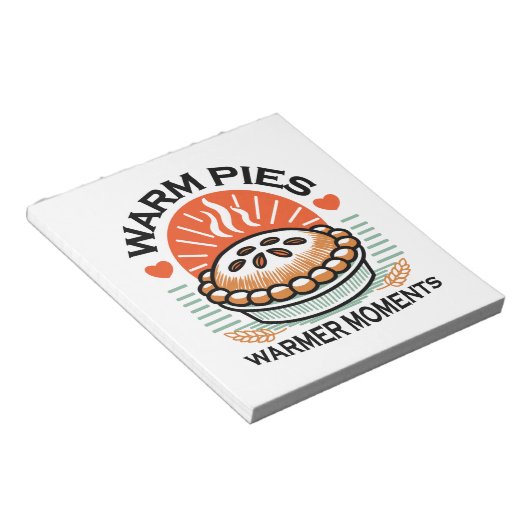 Bloc-note Pies chaudes Moments plus chauds - Conception d'au (Incliné)