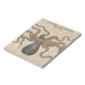 Bloc-note Pieuvre Kraken Antique Faune Marine Côtière (Tourné)