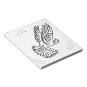 Bloc-note Pigeon à rouleaux en action (Incliné)