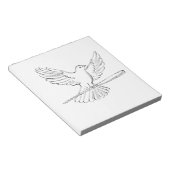 Bloc-note Pigeon ou Dove Volant avec dessin de canne (Incliné)