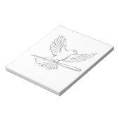 Bloc-note Pigeon ou Dove Volant avec dessin de canne (Tourné)