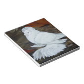 Bloc-note Pigeon trompette anglais blanc (Incliné)
