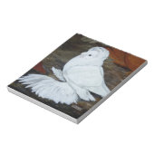 Bloc-note Pigeon trompette anglais blanc (Tourné)