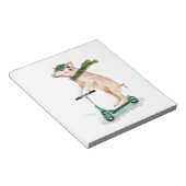 Bloc-note Piggy sur scooter (Incliné)