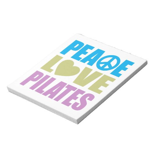 Bloc-note Pilates Peace Love (Tourné)