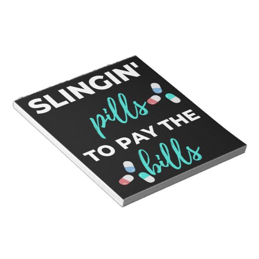 Bloc-note Pills de slingin pour payer les factures (Incliné)