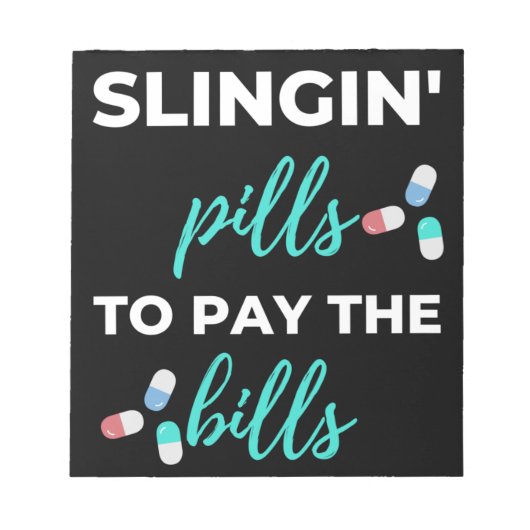 Bloc-note Pills de slingin pour payer les factures (Devant)