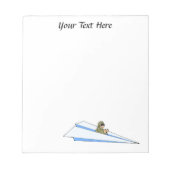 Bloc-note Pilote d'avion en papier amusant (Devant)